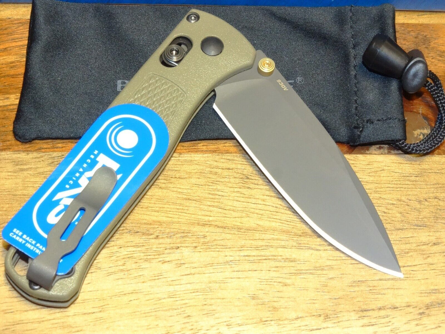 Benchmade 535GRY-1 Bugout 3.24" Gray Cerakote S30V Ranger Green Folding Knife