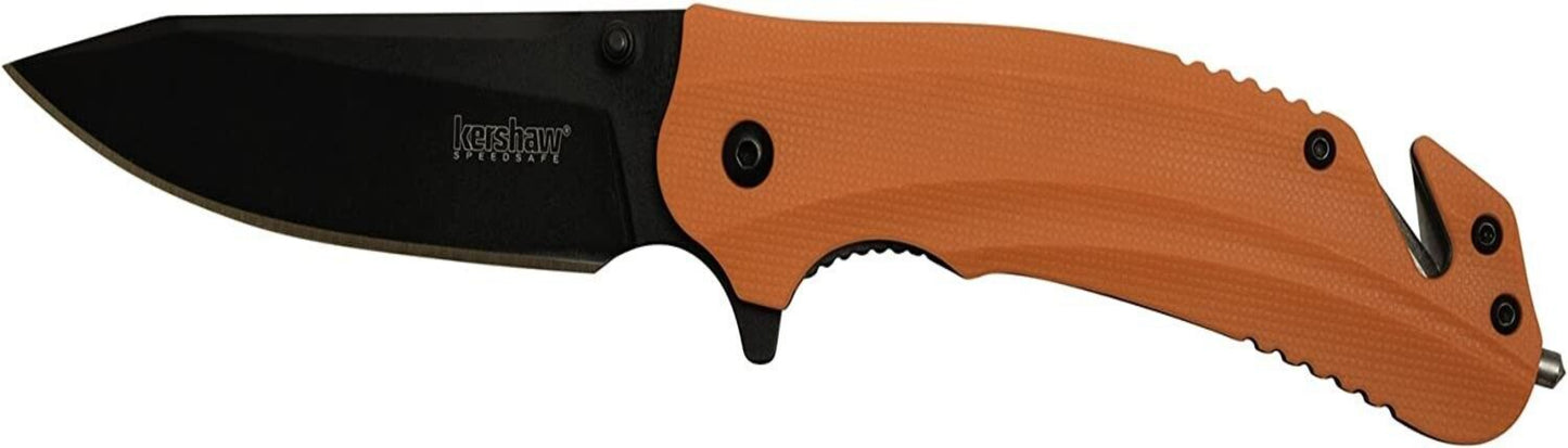 Kershaw Speedsafe Barricade 8650 A/0 Tactical Glass Breaker Pocket Clip Knife