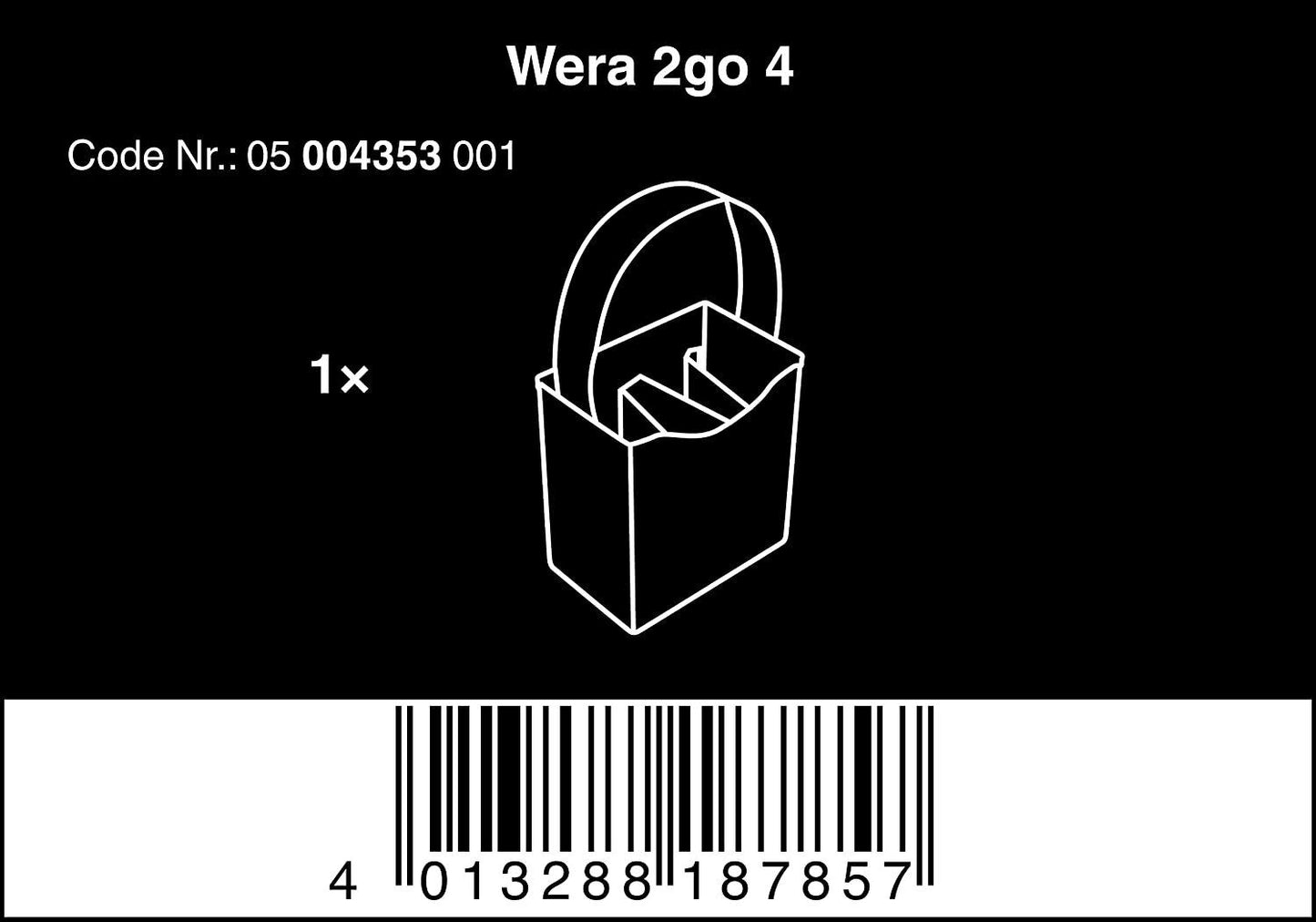 Wera 2go 4 Bag Tool Quiver