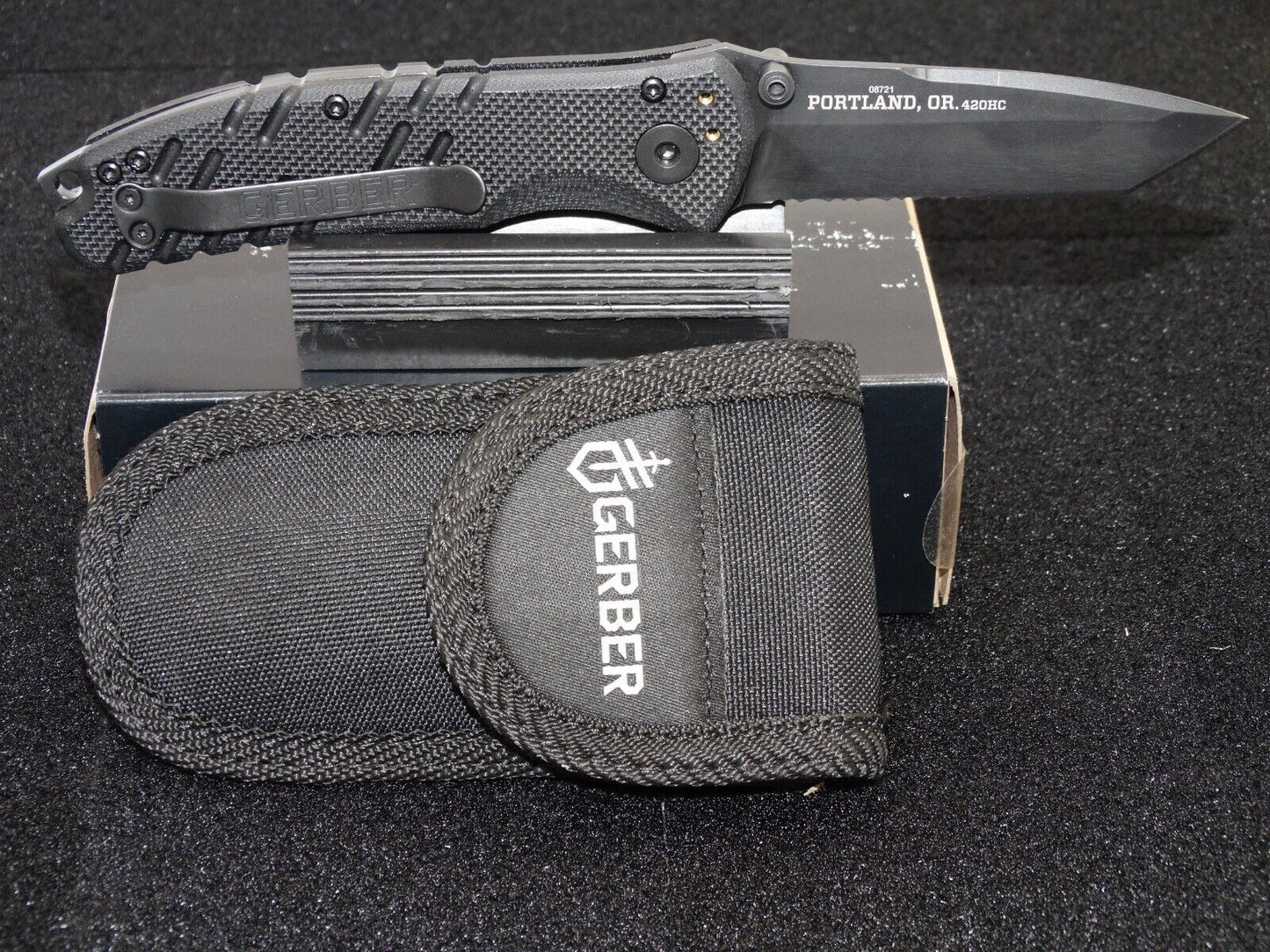 Gerber Propel Downrange AO Assisted Folding Knife 3.5" Black  420HC Tanto Blade