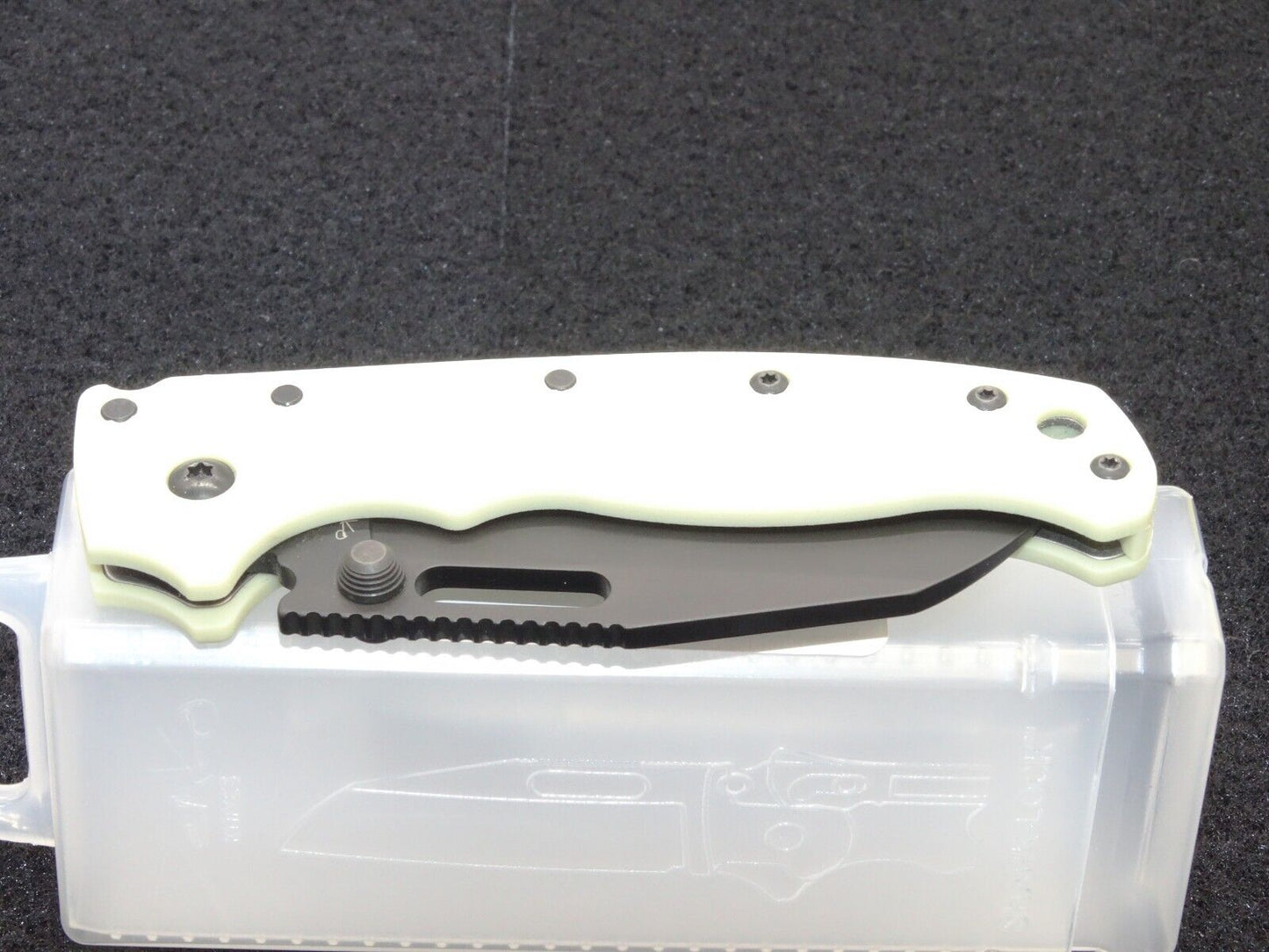 NEW Andre Demko AD20.5 Shark Lock Folding Knife 3" AUS-10A Jade Grivory Scales