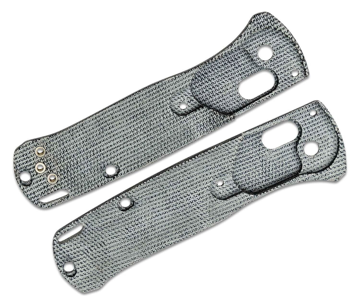 Flytanium Crossfade Black Canvas Micarta Scales for Benchmade 533 Mini Bugout