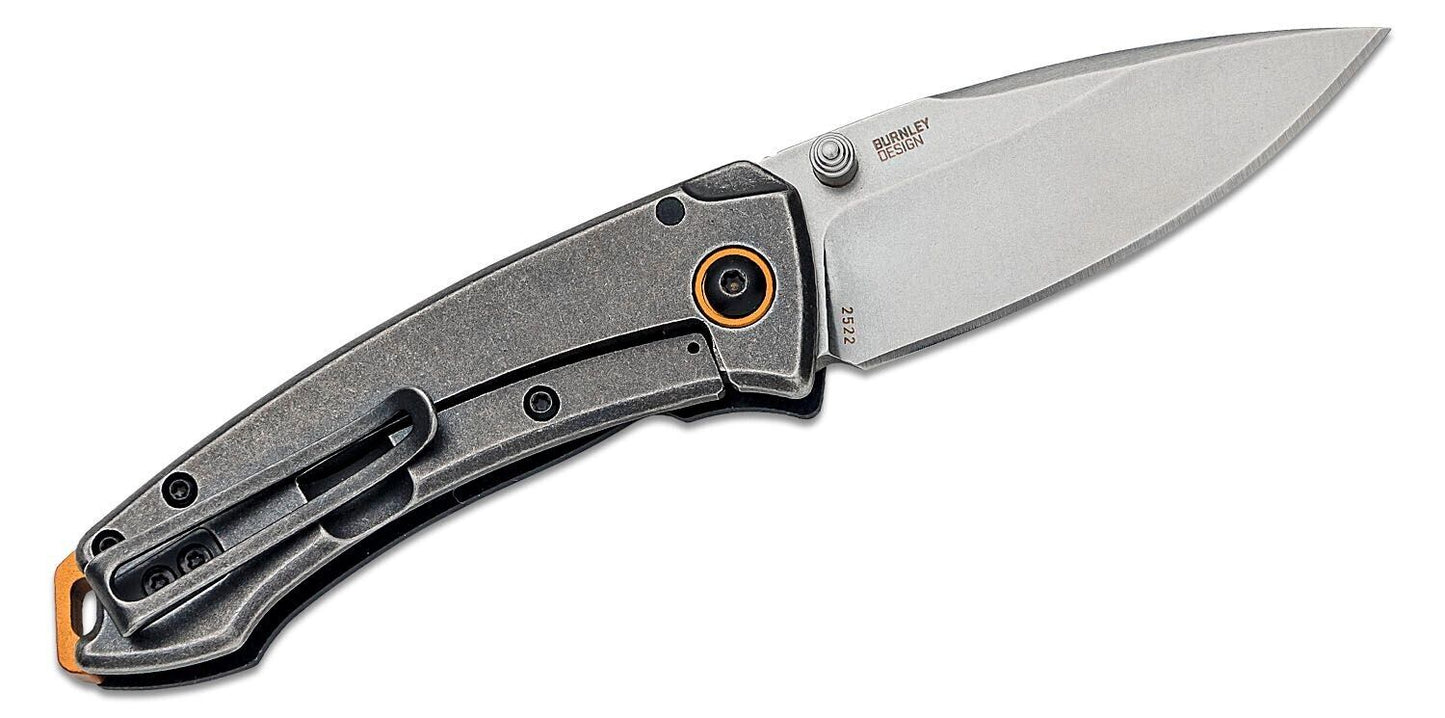 Columbia River CRKT 2522 L.Burnley Tuna Compact Folding Knife 2.73" Stonewash