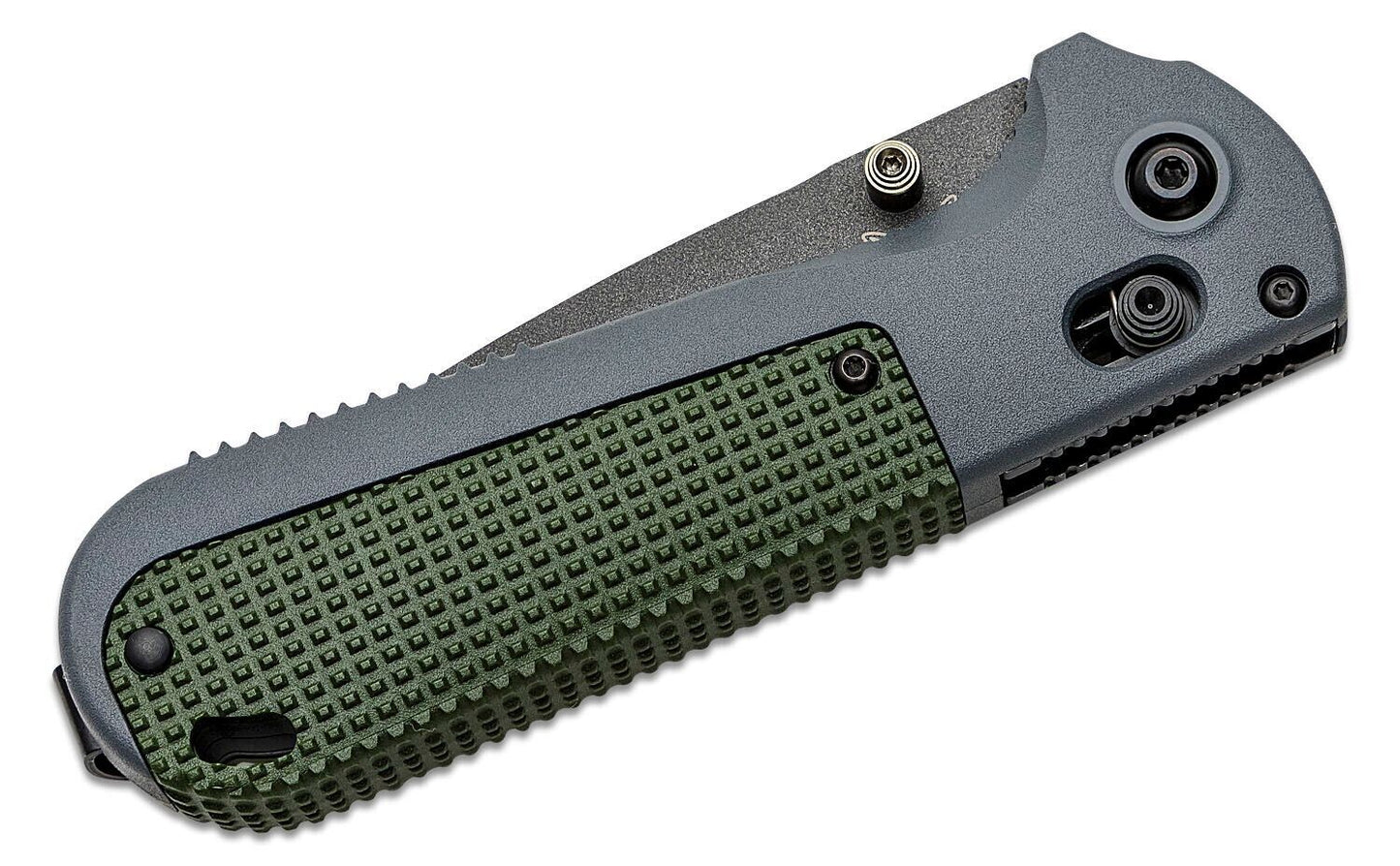 Benchmade 430SBK Redoubt 3.55" Gray/Green Grivory Folding Knife w/ Nylon Sheath