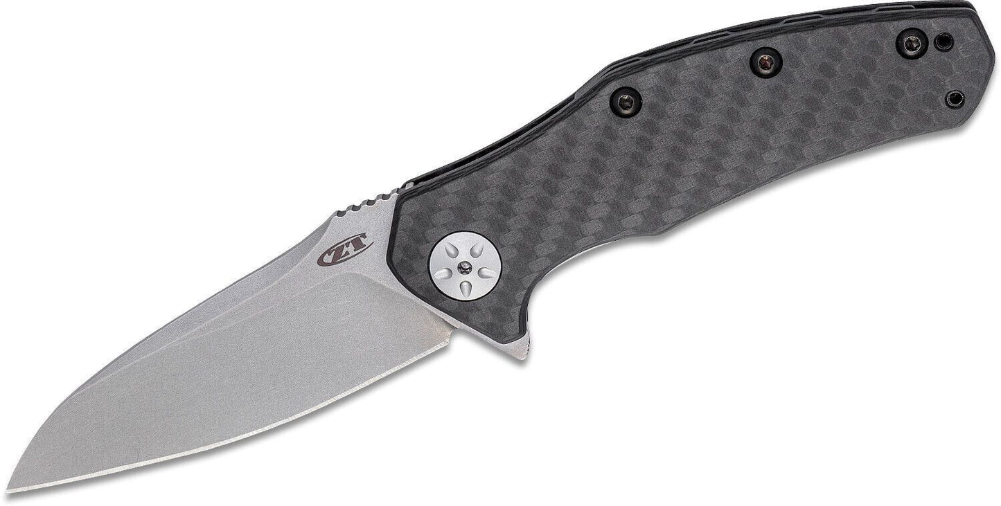 Zero Tolerance 0770CF Assisted Flipper 3.25" S35VN Stonewash Blade, Carbon Fiber