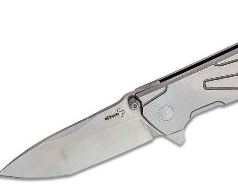 Boker Plus Burnley Kihon Flipper 3.375" D2 Stonewashed Tanto Plain Blade