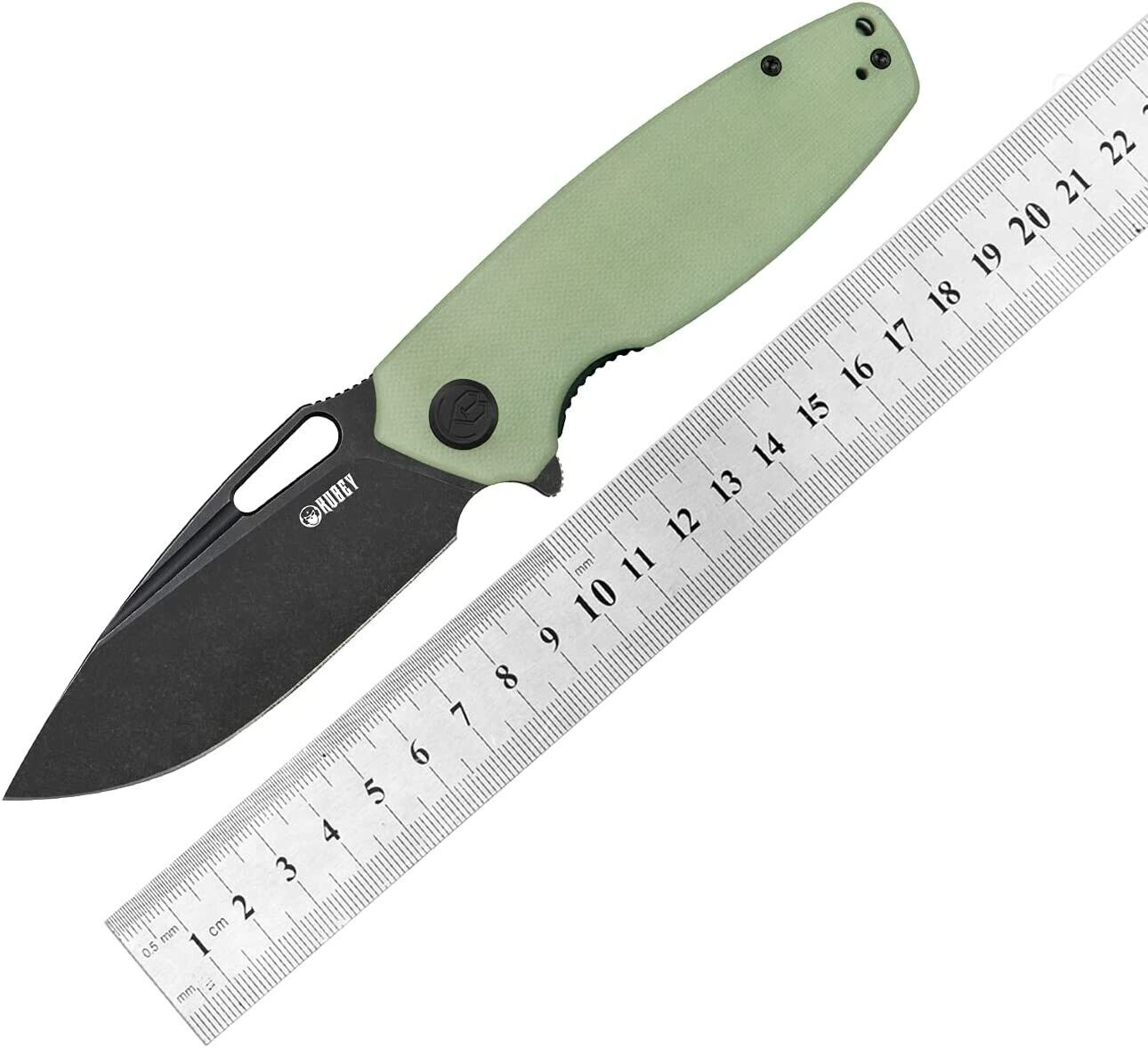 KUBEY Tityus KU322E Folding Pocket Knife with 3.39" Drop Point Blade G10 Handle