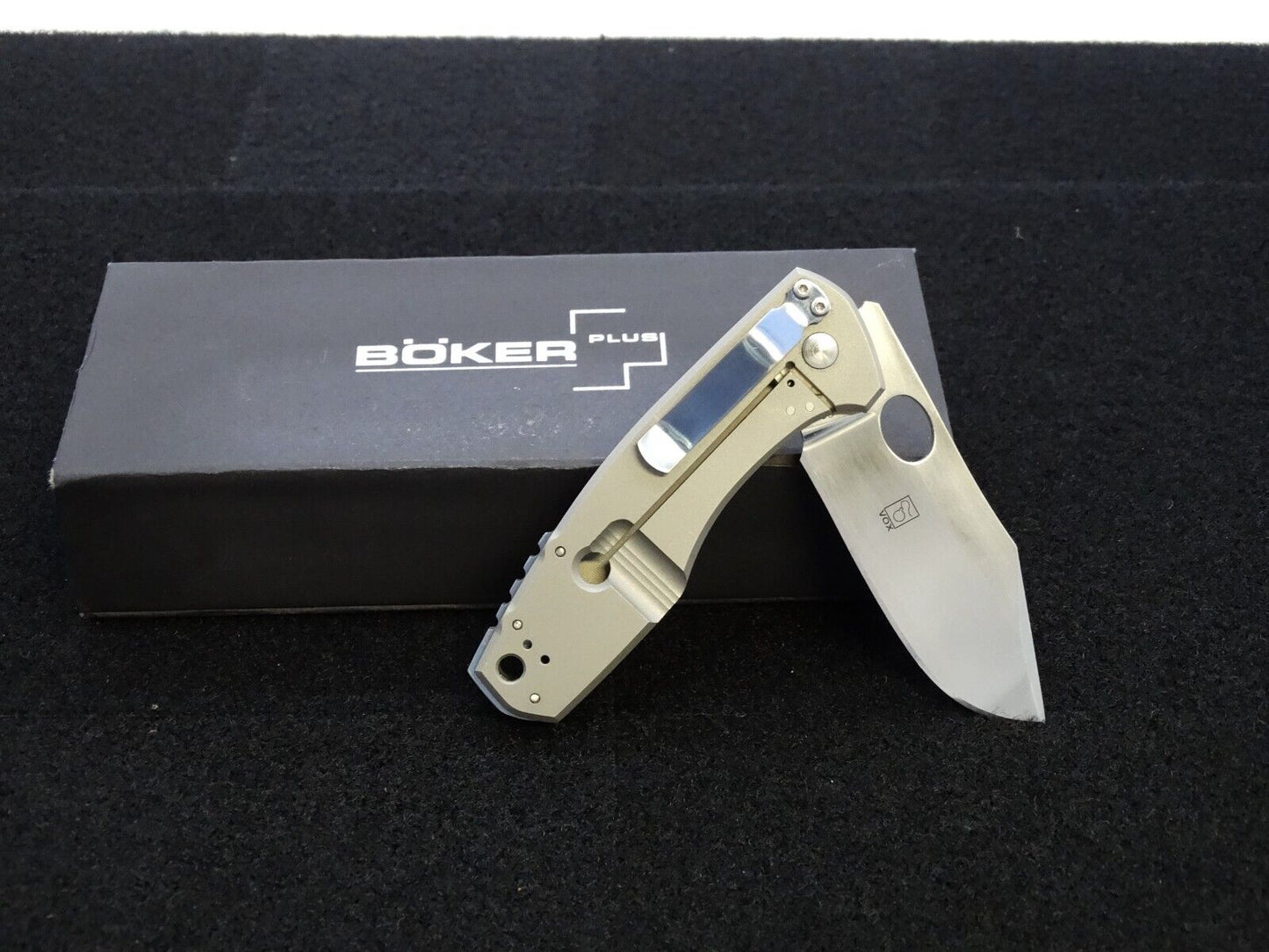 Boker Plus Vox F3 II Frame Lock Knife Titanium 3" Satin Designer Jesper Vox