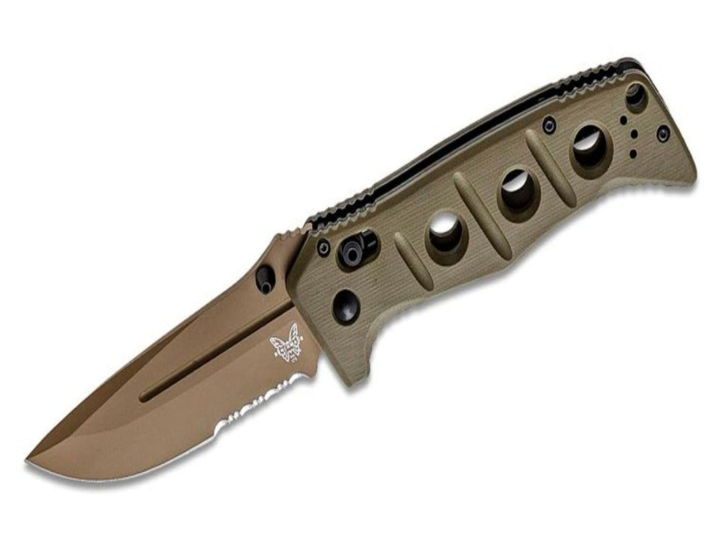 Benchmade 275SFE-2 Adamas Flding Knife 3.78" CruWear Flat Dark Earth Combo Blade